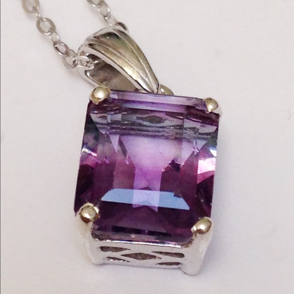 Bi-Color Fluorite Pendant
